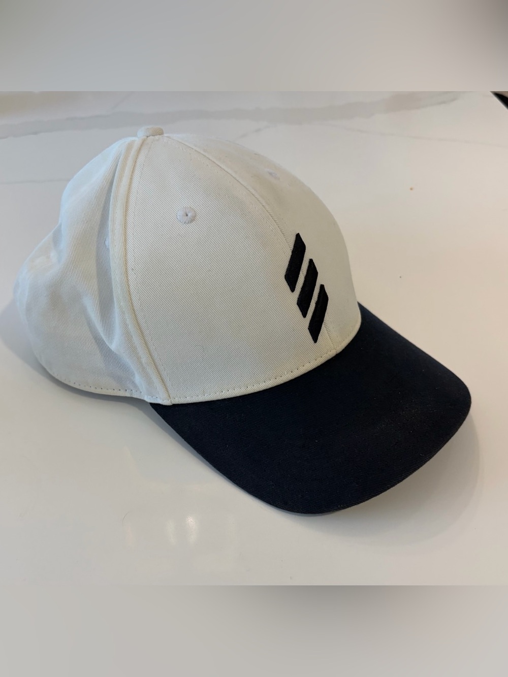 adidas White and Black Logo Golf Hat